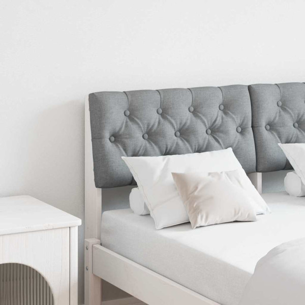 Cabecero tapizado Gris Claro 120 cm Madera de pino macizo D