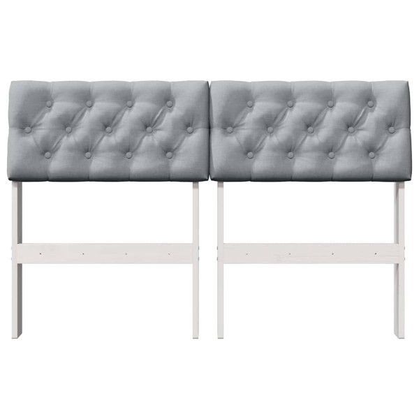Cabecero tapizado Gris Claro 120 cm Madera de pino macizo M 4
