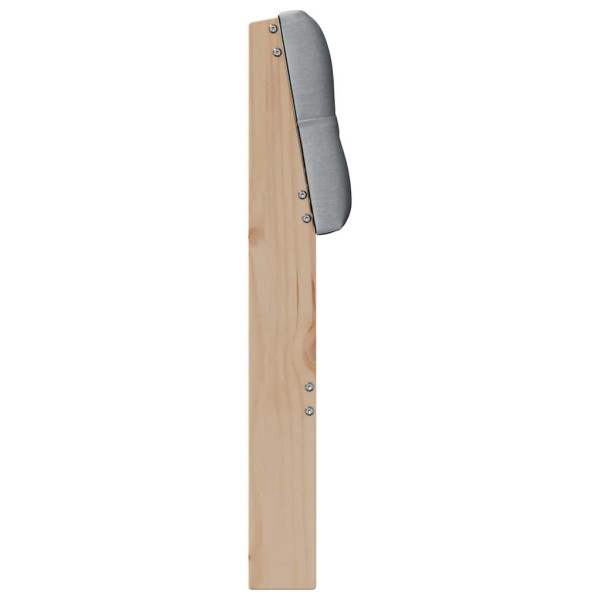 Cabecero tapizado Gris Claro 100 cm Madera de pino macizo M 5