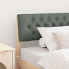 Cabecero tapizado Gris oscuro 100 cm Madera de pino macizo 1