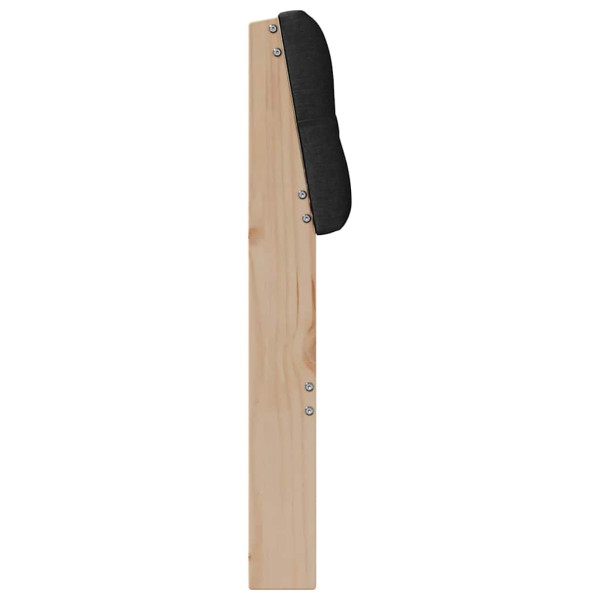 Cabecero tapizado Negro 100 cm Madera de pino macizo M 5