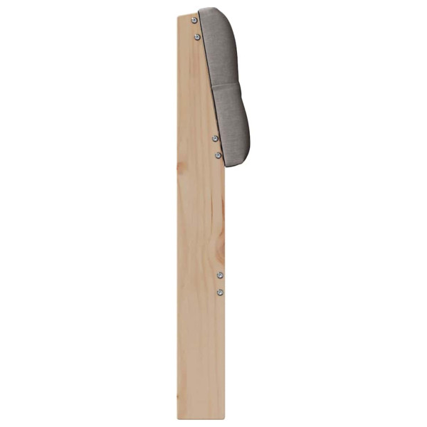 Cabecero tapizado Taupé 100 cm Madera de pino macizo M 5