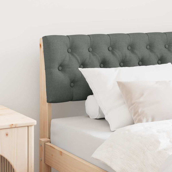 Cabecero tapizado Gris oscuro 90 cm Madera de pino macizo D