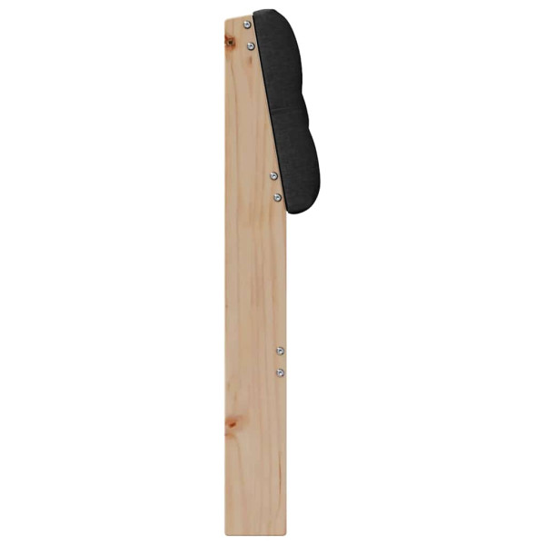 Cabecero tapizado Negro 90 cm Madera de pino macizo M 5