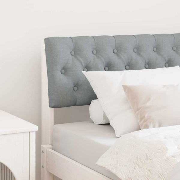 Cabecero tapizado Gris Claro 90 cm Madera de pino macizo D
