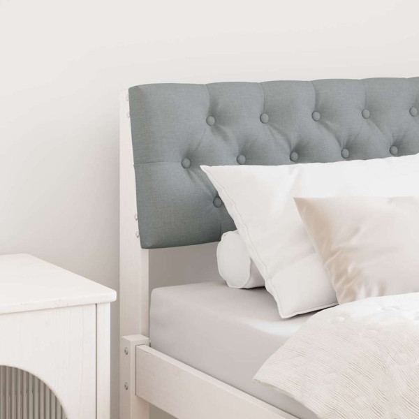 Cabecero tapizado Gris Claro 75 cm Madera de pino macizo D