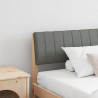Cabecero tapizado Gris oscuro 200 cm Madera de pino macizo 1