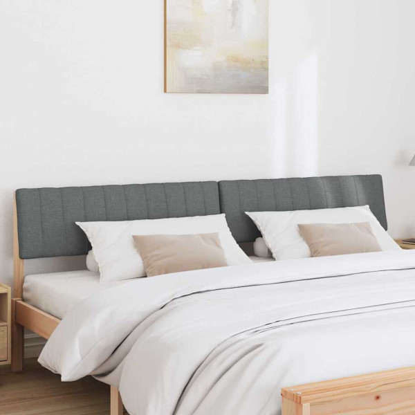 Cabecero tapizado Gris oscuro 200 cm Madera de pino macizo M 3