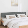 Cabecero tapizado Gris oscuro 200 cm Madera de pino macizo 3