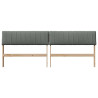 Cabecero tapizado Gris oscuro 200 cm Madera de pino macizo 4