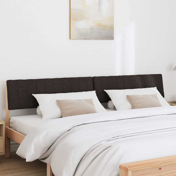 Cabecero tapizado Negro 200 cm Madera de pino macizo M 3