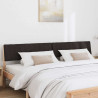 Cabecero tapizado Negro 200 cm Madera de pino macizo 3