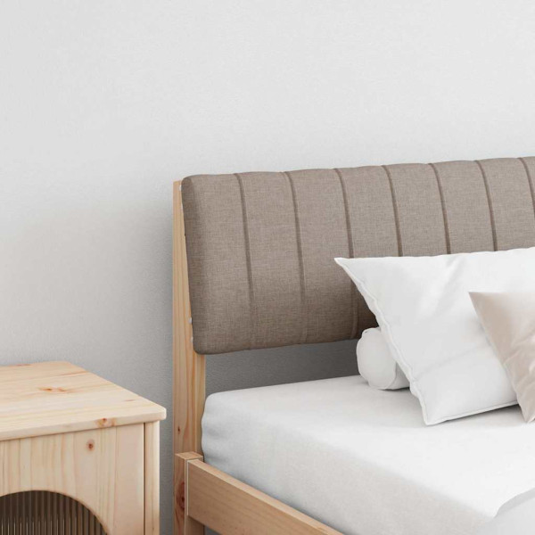 Cabecero tapizado Taupé 200 cm Madera de pino macizo D