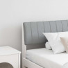 Cabecero tapizado Gris Claro 200 cm Madera de pino macizo 1