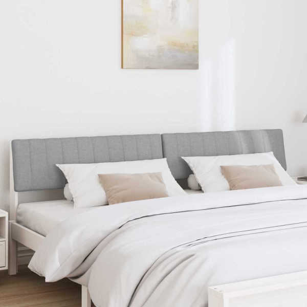 Cabecero tapizado Gris Claro 200 cm Madera de pino macizo M 3