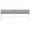 Cabecero tapizado Gris Claro 200 cm Madera de pino macizo 4