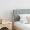 Cabecero tapizado Gris Claro 180 cm Madera de pino macizo 1