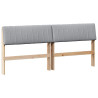 Cabecero tapizado Gris Claro 180 cm Madera de pino macizo 2