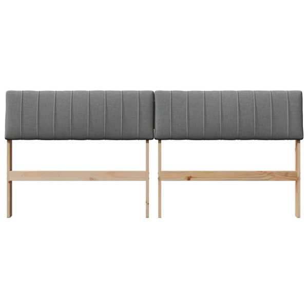 Cabecero tapizado Gris oscuro 180 cm Madera de pino macizo M 4