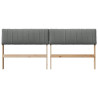 Cabecero tapizado Gris oscuro 180 cm Madera de pino macizo 4