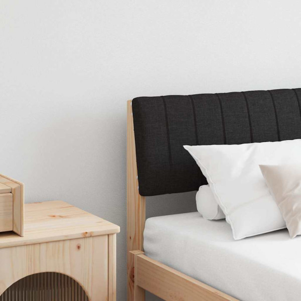 Cabecero tapizado Negro 180 cm Madera de pino macizo D