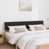 Cabecero tapizado Negro 180 cm Madera de pino macizo 3