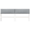 Cabecero tapizado Gris Claro 180 cm Madera de pino macizo 4