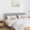 Cabecero tapizado Gris Claro 160 cm Madera de pino macizo 3