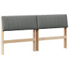 Cabecero tapizado Gris oscuro 160 cm Madera de pino macizo 2
