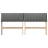 Cabecero tapizado Gris oscuro 160 cm Madera de pino macizo 4