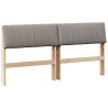 Cabecero tapizado Taupé 160 cm Madera de pino macizo 2