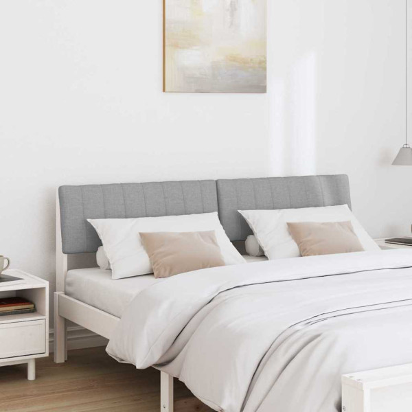 Cabecero tapizado Gris Claro 160 cm Madera de pino macizo M 3