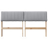 Cabecero tapizado Gris Claro 140 cm Madera de pino macizo 4