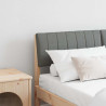 Cabecero tapizado Gris oscuro 140 cm Madera de pino macizo 1