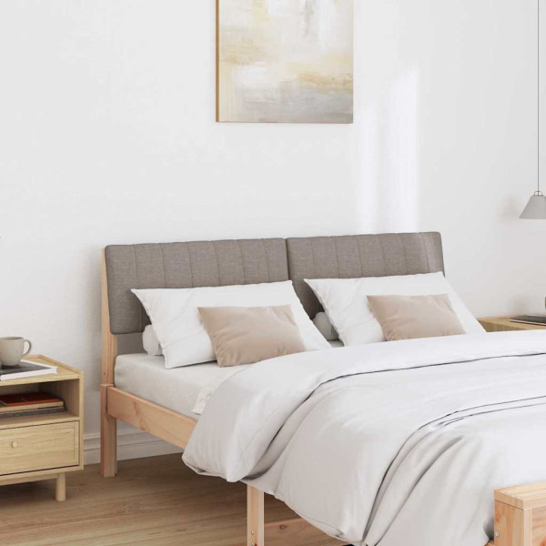 Cabecero tapizado Taupé 140 cm Madera de pino macizo M 3