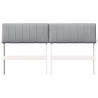 Cabecero tapizado Gris Claro 140 cm Madera de pino macizo 4