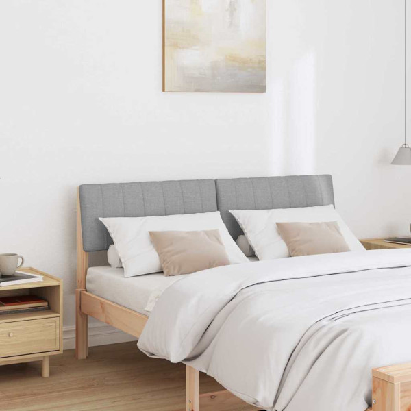 Cabecero tapizado Gris Claro 135 cm Madera de pino macizo M 3