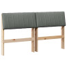 Cabecero tapizado Gris oscuro 135 cm Madera de pino macizo 2