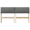 Cabecero tapizado Gris oscuro 135 cm Madera de pino macizo 4