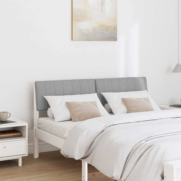 Cabecero tapizado Gris Claro 135 cm Madera de pino macizo M 3