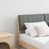 Cabecero tapizado Gris oscuro 120 cm Madera de pino macizo 1