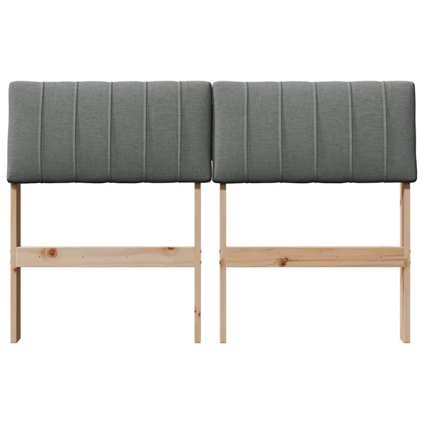 Cabecero tapizado Gris oscuro 120 cm Madera de pino macizo M 4