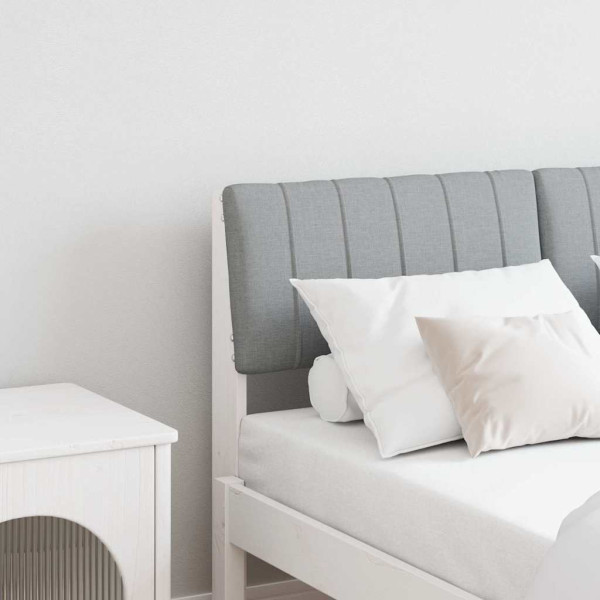Cabecero tapizado Gris Claro 120 cm Madera de pino macizo D