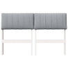 Cabecero tapizado Gris Claro 120 cm Madera de pino macizo 4