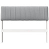 Cabecero tapizado Gris Claro 100 cm Madera de pino macizo 4