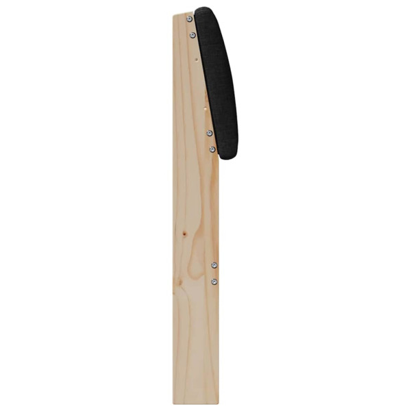 Cabecero tapizado Negro 90 cm Madera de pino macizo M 5
