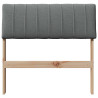 Cabecero tapizado Gris oscuro 80 cm Madera de pino macizo 4