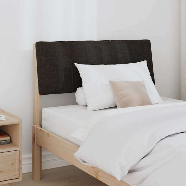 Cabecero tapizado Negro 80 cm Madera de pino macizo M 3