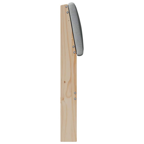 Cabecero tapizado Gris Claro 75 cm Madera de pino macizo M 5