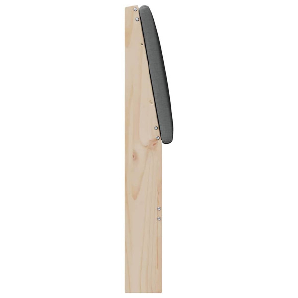 Cabecero tapizado Gris oscuro 200 cm Madera de pino macizo M 5